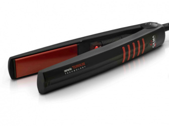 Gama Italy Plancha para Cabello CP3, Negro/Rojo ― Incluye Secadora Game Italy 