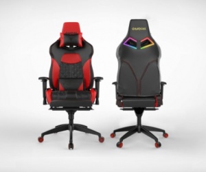 Gamdias Silla Gamer Achilles P1 L, hasta 200Kg, Negro/Rojo 