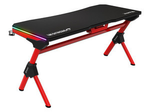 Gamdias Escritorio Gamer DAEDALUS M1 RGB, 150 x 66cm, Negro/Rojo 