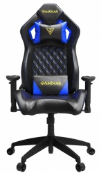 Gamdias Silla Gamer Aphrodite ML1 L, hasta 150Kg, Negro/Azul 