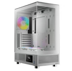 Gabinete Gamdias ATLAS E1 WH, Midi-Tower, ATX/Micro-ATX/Mini-ITX, USB 3.0, sin Fuente, 3 Ventiladores Instalados, Blanco 