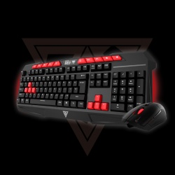 Kit Gamer de Teclado y Mouse Gamdias Ares V2 Essential Combo Incluye Ares II + Demeter II, Alámbrico, USB, Negro, Rojo (Inglés) 