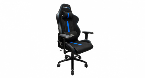 Game Factor Silla Gamer CGC601, hasta 150Kg, Negro/Azul ― Abierto 