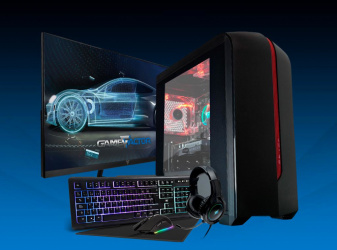 Computadora Gamer Game Factor CHOOSE CSG500-RD, Intel Core i5-11400 2.60GHz, 16GB, 1TB SSD, NVIDIA GeForce GTX 1650, Windows 10 Prueba ― Incluye Monitor de 27