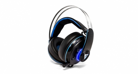 Game Factor Audífonos Gamer HSG600, Alámbrico, 3 Metros, 3.5 mm, Negro/Azul 