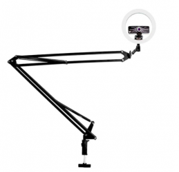 Game Factor Webcam WG400, 1080p, 1920 x 1080 Pixeles, USB, Negro — Incluye Base MAG500 y Aro de Luz LRG300 