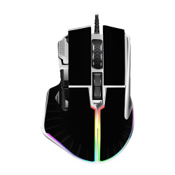 Mouse Gamer Ergonómico Game Factor MOG602-BK, Alámbrico, Óptico, 19.000DPI, USB-A, Negro 