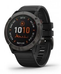 Garmin Smartwatch Fénix 6x Pro Solar, GPS, Bluetooth, iOS/Android, Negro/Gris - Resistente al Agua 