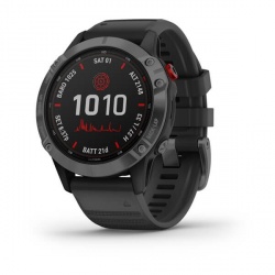 Garmin Smartwatch Fenix 6 Pro Solar, Touch, Bluetooth, Android/iOS, Gris/Negro - Resistente al Agua 