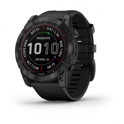 Garmin Smartwatch Fenix 7X Sapphire Solar, GPS, Bluetooth, iOS/Android, Negro - Resistente al Agua 