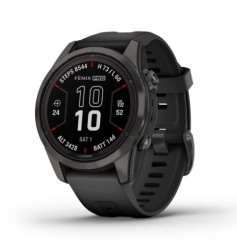 Garmin Smartwatch Fenix 7S Pro Sapphire Solar, Touch, GPS, Bluetooth, 42mm, Android/iOS, Carbón - Resistente al Agua 