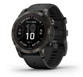 Garmin Smartwatch Fenix 7S Pro Sapphire Solar, Touch, GPS, Bluetooth, 47mm, Android/iOS, Carbón - Resistente al Agua 