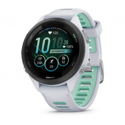 Garmin Smartwatch Forerunner 265s, Touch, GPS, Bluetooth, 42mm, Android/iOS, Blanco/Verde - Resistente al Agua 
