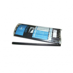 GBC Gusano Cerlox 1'', Paquete de 25 Piezas, hasta 180 Hojas, Negro 