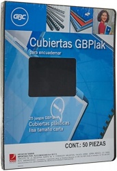 GBC Cubierta GBPlak Lisa, Paquete de 50 Piezas, Tamaño Carta, Negro 