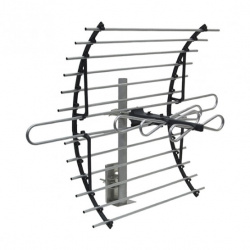 General Electric Antena para Television, Exterior, UHF/VHF, Negro/Gris 