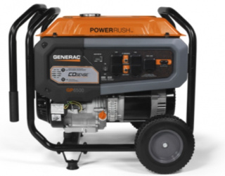 Generac Generador Inversor de Gasolina Portátil GP6500, 6500W, 240V, 25.74 Litros, Negro/Naranja 