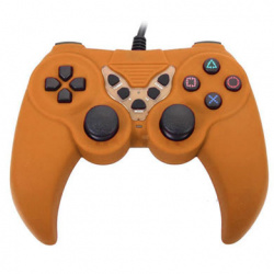 Generico Gamepad 656545N, Alámbrico, USB, Naranja 