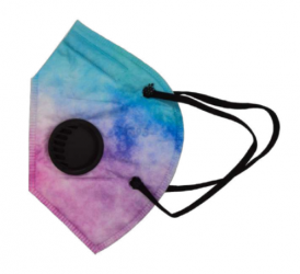 Cubrebocas KN95 con Válvula, Rosa/Azul, 1 Pieza 