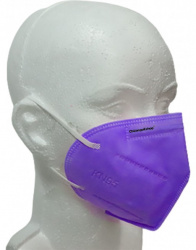 Cubrebocas KN95 con Válvula, 5 Capas, Morado, 1 Pieza 