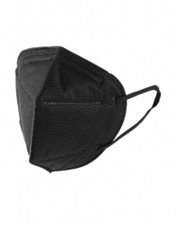 Cubrebocas KN95, 5 Capas, Negro, 100 Piezas 