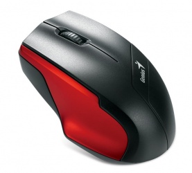 Mouse Genius Óptico NS-6015, Inalámbrico, USB, 1000DPI, Negro/Rojo 