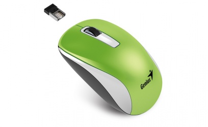Genius Mouse BlueEye NX-7010, Inalámbrico, USB, 1600DPI, Verde/Blanco 