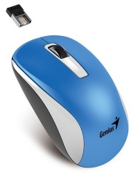 Mouse Genius BlueEye NX-7010, Inalámbrico, 1600DPI, USB, Azul/Blanco 