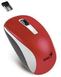 Mouse Genius BlueEye NX-7010, Inalámbrico, 1600DPI, USB, Rojo/Blanco 