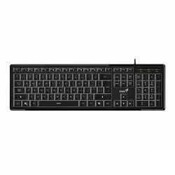 Teclado Genius SlimStar 820 LED, Alámbrico, USB, Negro, Español 