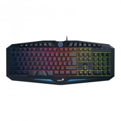 Teclado Gamer Genius Scorpion K9 RGB, Alámbrico, Negro, Inglés 