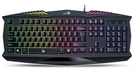 Teclado Gamer Genius Scorpion K220 RGB, Alámbrico, Negro, Español 