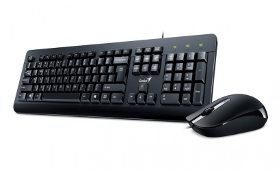 Kit de Teclado y Mouse Genius KM-160, Alámbrico, USB, Negro (Español) 