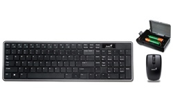 Kit de Teclado y Mouse Genius LuxeMate R820, Teclado Inalámbrico, Mouse Óptico, Negro 