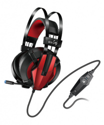 Genius Audífonos Gamer HS-G710V 7.1, Alámbrico, 1.8 Metros, 3.5mm/USB, Negro/Rojo 