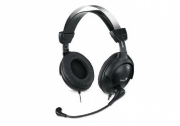 Genius Audífonos con Micrófono HS-505X, Alámbrico, 2 Metros, Negro 