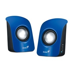 Genius Bocinas Estéreo USB SP-U115, Alámbrico, 2.0, 1.5W RMS, Azul 
