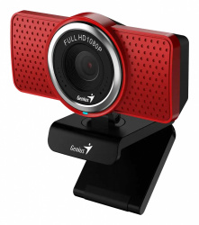 Genius Webcam Ecam 8000, 2MP, 1920 x 1080 Pixeles, USB 2.0, Negro/Rojo 