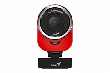 Genius Webcam QCam 6000, 2MP, 1920 x 1080 Pixeles, USB, Rojo 