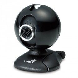 Genius Webcam i-Look 110, 0.1MP, 640 x 480 Pixeles, USB, Negro/Plata 