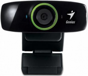 Genius Webcam FaceCam 2020 con Micrófono, 2MP, 1600 x 1200 Pixeles, USB 2.0, Negro 