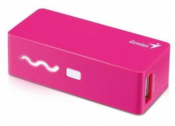 Cargador Portátil Genius ECO-u261, 2600mAh, Rosa 