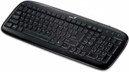 Teclado Genius SlimStar 110, Alámbrico, USB+PS/2, Negro 