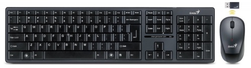 Kit de Teclado y Mouse Genius SlimStar 8000, Inalámbrico, USB, Negro 