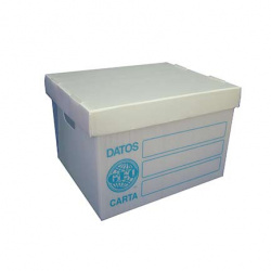 Geo Caja de Plástico para Archivo, Tamaño Carta, Blanco 