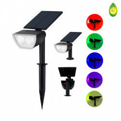 Geopower Lámpara LED para Piso/pared LESRGB-050, Exterior, Blanco, 1.5W, 150 Lúmenes, para Casa  