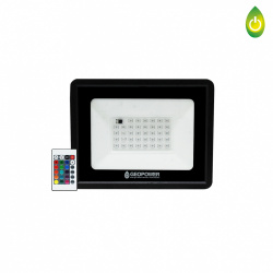 Geopower Reflector LED REFLEDRGB/50W, Luz Fría, 50W, 4500 Lúmenes, Negro 