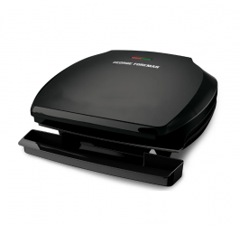 George Foreman Parrilla Eléctrica GR350FB-LA, Antiadherente, Negro 