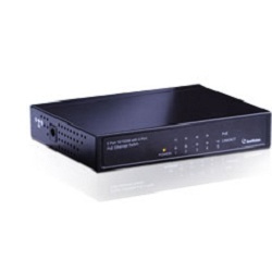Switch GeoVision Fast Ethernet GV-POE0400, 5 Puertos 10/100, 1000 Entradas 