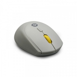 Mouse Getttech Óptico GAC-24407G, Inalámbrico, USB, 1600DPI, Gris/Amarillo 